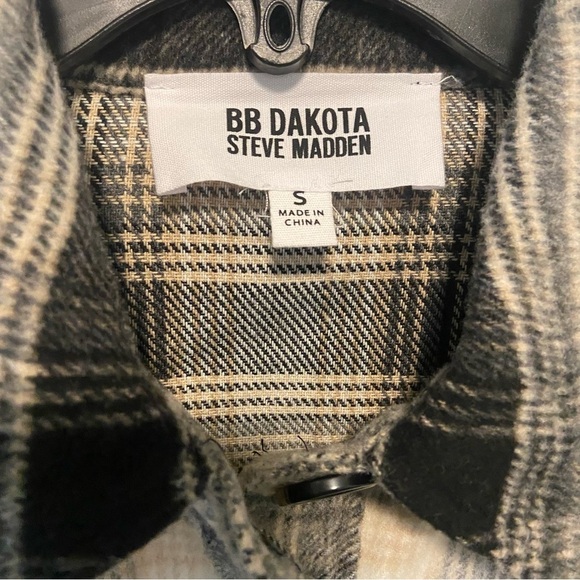 BB Dakota Steve Madden Women’s Jacket Size Small Button Up Plaid Preppy Academia - Picture 2 of 11